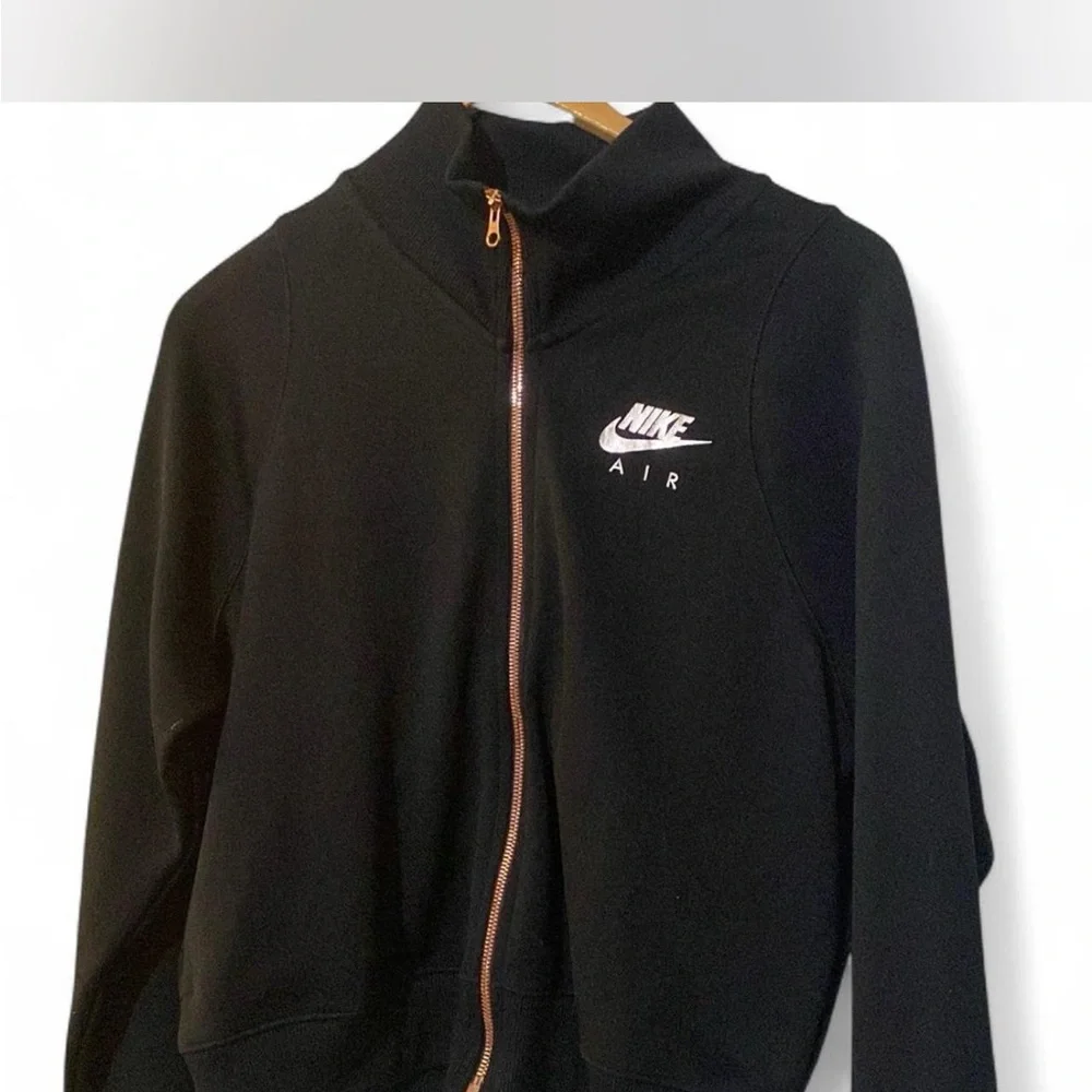 Nike Air Full Zip Track Jacket Black rose Gold Logo Women's Activewear - Picture 4 of 4